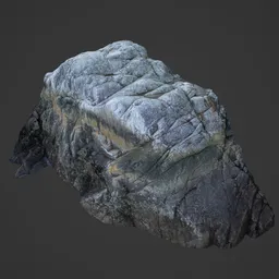 Detailed realistic 3D rocky coast model for Blender, suitable for high-quality environment rendering and animation.