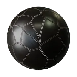 Black Hexagon Pattern Rubber Material