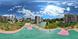 Outdoor basketball court
