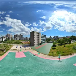 Outdoor basketball court