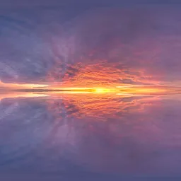 Infinite Real Sky - Dramatic Red Sunset