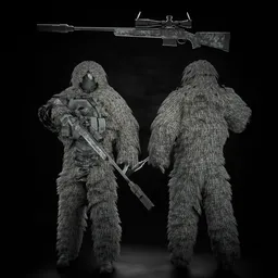 Ghillie Suit Sniper (Rigged)