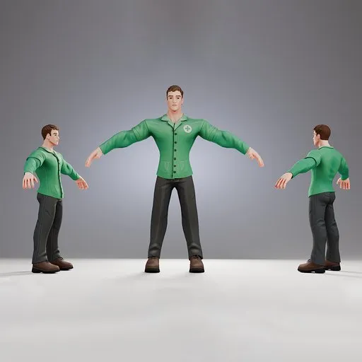 Medical Worker in Green Uniform
