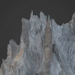 Rugged Mountain Cliff Photoscan