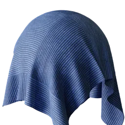Blue Pleated Fabric