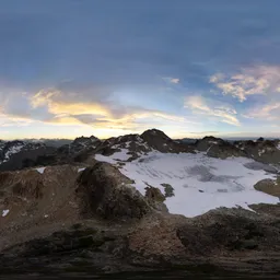 Aerial Glacier Mountain Sunset Sky