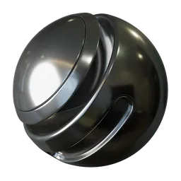Shiny procedural stainless steel PBR material for Blender 3D, versatile single-node configuration.
