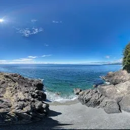 Rocky Ocean Coast Sunny Day