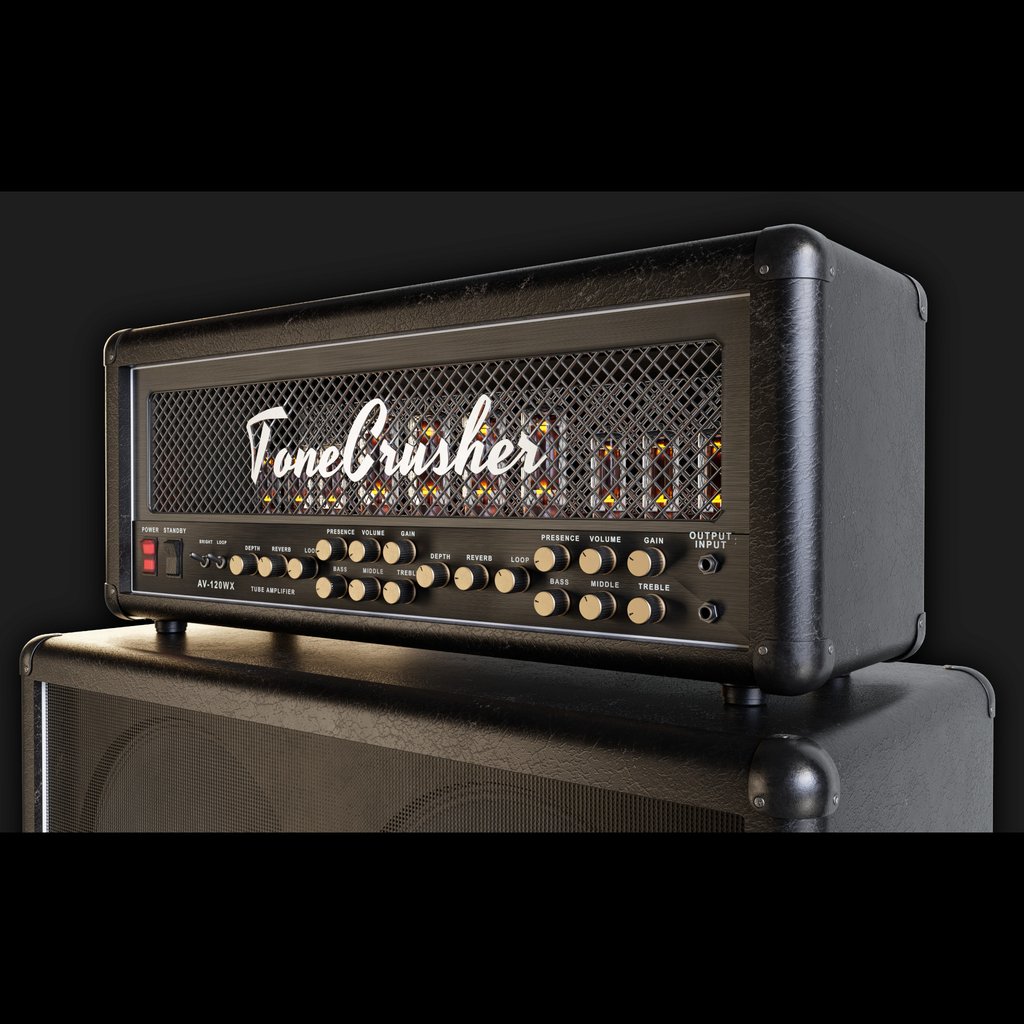 Guitar Stack Amplifier 120W US style Musical Instruments models BlenderKit