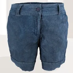 Blue Jeans Shorts Women's Denim Cloth