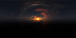 Night Stars Colorful Sunset Sky