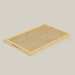 Herringbone Oak Wood Serving Tray