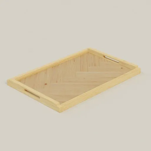 Herringbone Oak Wood Serving Tray