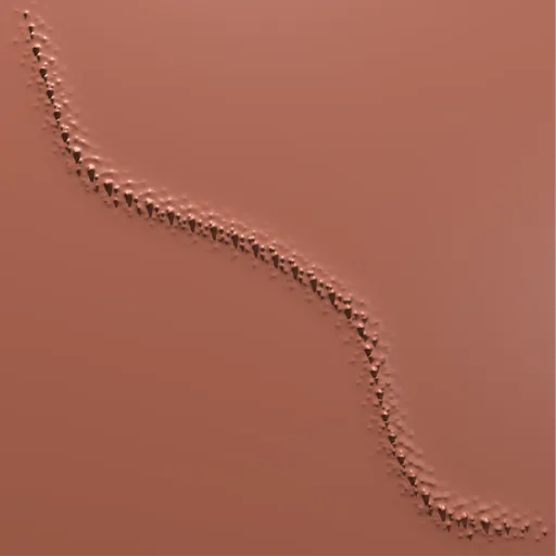 3D sculpting tool creating a dotted, spiky texture on a digital model's surface, compatible with Blender.