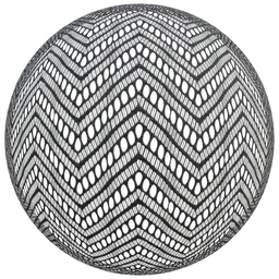Chevron Openwork Knit Fabric