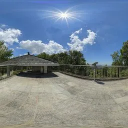 Daytime mountain platform