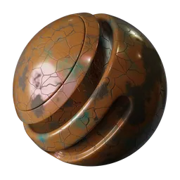 Copper and Teal Raku Ceramic