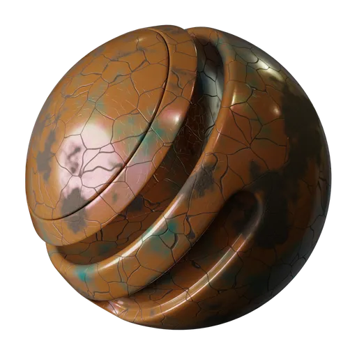 Copper and Teal Raku Ceramic