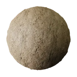 High-resolution 2K PBR soil texture for 3D modeling, with detailed stoney surface and displacement mapping.