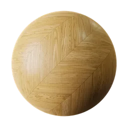 High-resolution PBR wooden floor material for Blender 3D crafted from real oak planks, offering elegance and natural texture at 2048x2048px.