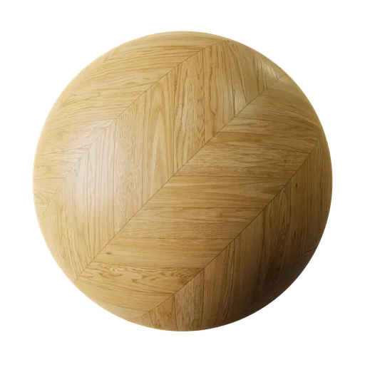 High-resolution PBR wooden floor material for Blender 3D crafted from real oak planks, offering elegance and natural texture at 2048x2048px.