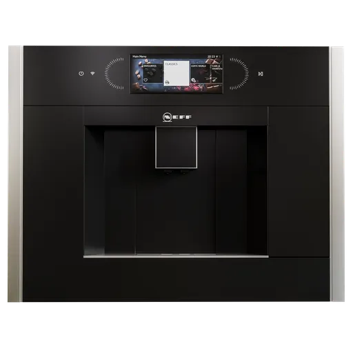 Detailed 3D model of a modern coffee machine, rendered in Blender Cycles, available in .blend format, true to scale in centimeters.