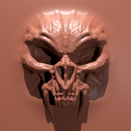 Demon Skull Motif Brush - 01