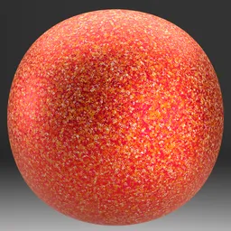 High-resolution red glitter PBR material for 3D rendering in Blender, suitable for festive decoration models.