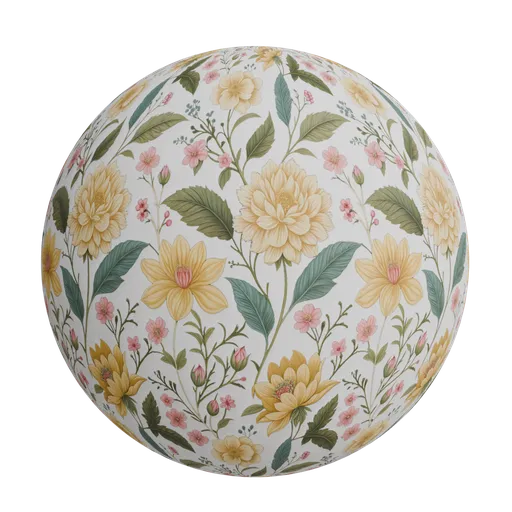 Botanical blooming wallpaper
