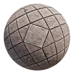 Scan Red middle square floor tiles