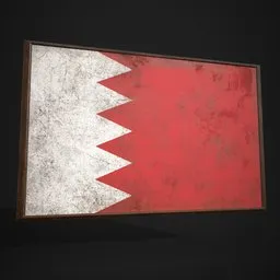 Bahrain Flag Picture Frame