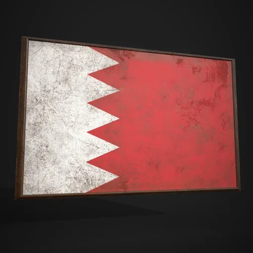 Bahrain Flag Picture Frame