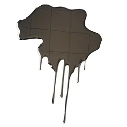 Melted Mirror Wall Mounted Sculpture