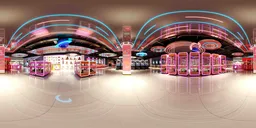 Neon-Lit Arcade World