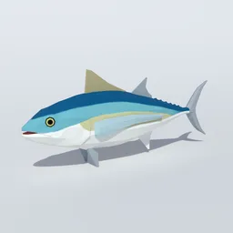 Low Poly Tuna Animated