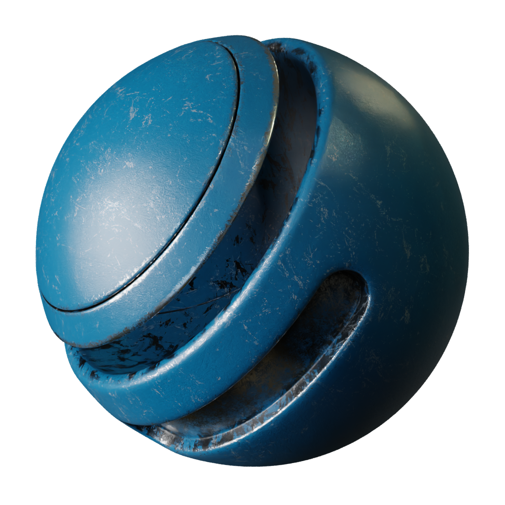 Metal Scratched Paint Blue | FREE metal materials | Blendkit