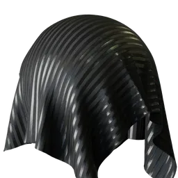 Striped black fabric