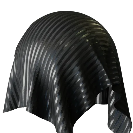 Striped black fabric