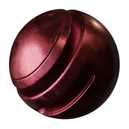 Shabby red glossy metal