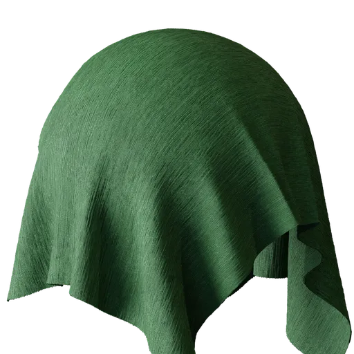 Green Pleated Fabric