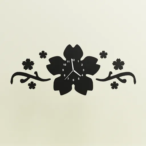 Black Flower Clock