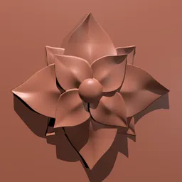 "Floral Stud 3D sculpting brush imprint for Blender, ideal for intricate detailing on 3D modeled jewelry and armor"