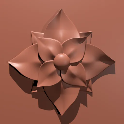 "Floral Stud 3D sculpting brush imprint for Blender, ideal for intricate detailing on 3D modeled jewelry and armor"