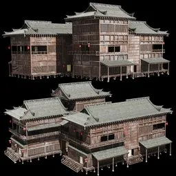 Chinese Old Hotel Building