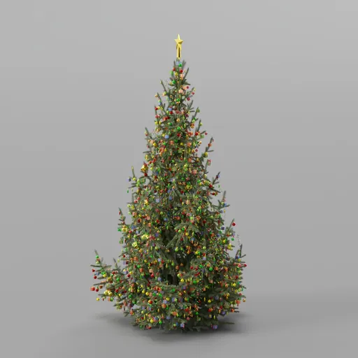 Christmas Tree Decorated Large