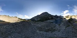 Sunny Cloudy Landscape Mountain