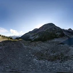 Sunny Cloudy Landscape Mountain