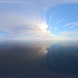 Stretched clouds sky