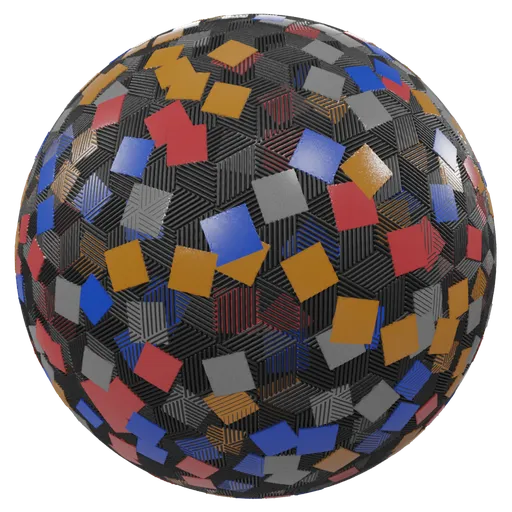 High-quality PBR glitter on plastic texture for 3D modeling in Blender, 4K resolution, detailed and realistic.