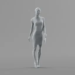 Lowpoly Female Walking